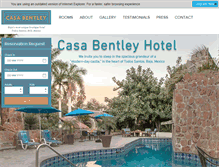 Tablet Screenshot of casabentleybaja.com